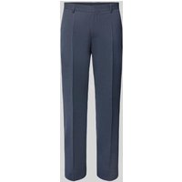 BOSS Regular Fit Anzughose mit Bügelfalten Modell 'Lenon' in Blau, Größe 56 von Boss
