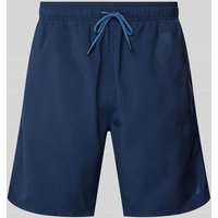 BOSS Regular Fit Badeshorts mit Label-Print Modell 'Orca' in Dunkelblau, Größe XXL von Boss