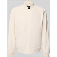 BOSS Regular Fit Blouson mit feiner Struktur Modell 'HANRY' in Offwhite, Größe 48 von Boss