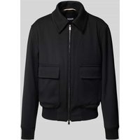 BOSS Regular Fit Bomberjacke mit Wolle Modell 'CHARLY' in Black, Größe 56 von Boss