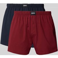 BOSS Regular Fit Boxershorts aus Baumwoll-Mix im 2er-Pack in Dunkelrot, Größe M BOSS Regular Fit Boxershorts aus Baumwoll-Mix im 2er-Pack in Dunkelrot, Größe M von Boss