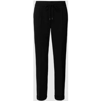 BOSS Black Women Regular Fit Bundfaltenhose mit elastischem Bund Modell 'Tariyana' in Black, Größe 36 von BOSS Black Women