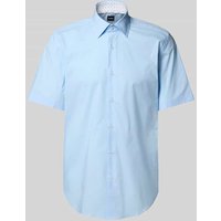 BOSS Regular Fit Business-Hemd mit 1/2-Arm Modell 'Joe' in Bleu, Größe 40 von Boss