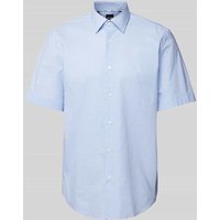 BOSS Regular Fit Business-Hemd mit Allover-Muster in Bleu, Größe 40 von Boss