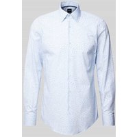 BOSS Regular Fit Business-Hemd mit Knopfleiste Modell 'Hank' in Bleu, Größe 41 von Boss