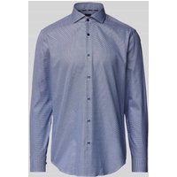 BOSS Regular Fit Business-Hemd mit Knopfleiste in Marine, Größe 40 von Boss
