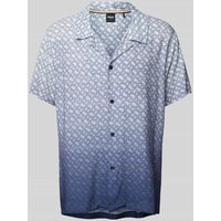 BOSS Regular Fit Freizeithemd aus Viskose Modell 'VALE' in Marine, Größe L von Boss