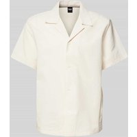 BOSS Regular Fit Freizeithemd mit 1/2-Arm Modell 'Velvetfish' in Ecru, Größe XL von Boss