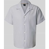 BOSS Regular Fit Freizeithemd mit 1/2-Arm Modell 'Velvetfish' in Marine, Größe XXL von Boss
