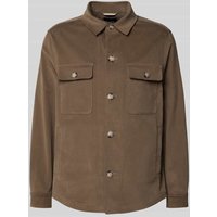 BOSS Regular Fit Hemdjacke aus Baumwoll-Mix Modell 'CARPER' in Schlamm, Größe 48 BOSS Regular Fit Hemdjacke aus Baumwoll-Mix Modell 'CARPER' in Schlamm, Größe 48 von Boss