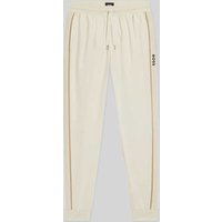 BOSS Regular Fit Jogginghose aus reiner Baumwolle in Offwhite, Größe XL von Boss
