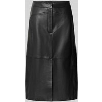 BOSS Regular Fit Lederrock aus Lammleder in Black, Größe 40 von Boss