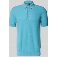 BOSS Regular Fit Poloshirt aus Lyocell-Baumwoll-Mix Modell 'LANNOTTI' in Aqua, Größe XXL von Boss