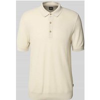 BOSS Regular Fit Poloshirt aus Lyocell-Baumwoll-Mix Modell 'LANNOTTI' in Offwhite, Größe XXL von Boss