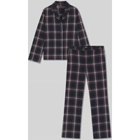 BOSS Regular Fit Pyjama aus Baumwoll-Mix Modell 'HOLIDAY' in Dunkelblau, Größe S von Boss