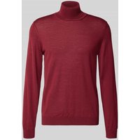 BOSS Regular Fit Rollkragenpullover aus reiner Schurwolle Modell 'MUSSO' in Rot, Größe S BOSS Regular Fit Rollkragenpullover aus reiner Schurwolle Modell 'MUSSO' in Rot, Größe S von Boss