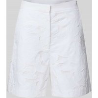 BOSS Regular Fit Shorts mit Spitzenbesatz Modell 'Tonara' in Weiss, Größe 40 von Boss