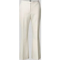 BOSS Regular Fit Stoffhose mit Bügelfalten Modell 'Timasa' in Offwhite, Größe 40 von Boss