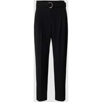 BOSS Regular Fit Stoffhose mit Gürtel Modell 'Tapiah' in Black, Größe 40 von Boss