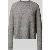 BOSS Regular Fit Strickpullover aus Alpaka-Mix Modell 'FEBISAN' in Hellgrau Melange, Größe M von Boss