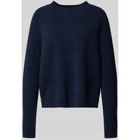 BOSS Regular Fit Strickpullover aus Alpaka-Mix Modell 'FEBISAN' in Marine, Größe XL von Boss