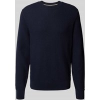 BOSS Regular Fit Strickpullover aus reiner Baumwolle in Marine, Größe XXL von Boss