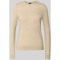 BOSS Regular Fit Strickpullover aus reiner Schurwolle Modell 'FERPINA' in Beige Melange, Größe S BOSS Regular Fit Strickpullover aus reiner Schurwolle Modell 'FERPINA' in Beige Melange, Größe S von Boss