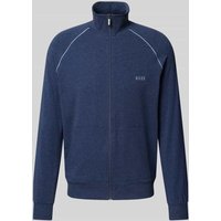 BOSS Regular Fit Sweatjacke aus Baumwoll-Mix in Dunkelblau, Größe XL von Boss