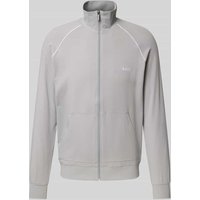 BOSS Regular Fit Sweatjacke aus Baumwoll-Mix in Hellgrau, Größe XL von Boss