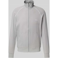 BOSS Regular Fit Sweatjacke aus Baumwoll-Mix in Hellgrau, Größe XXL von Boss