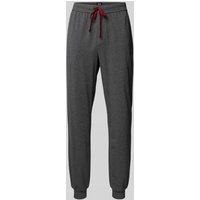 BOSS Regular Fit Sweatpants aus Baumwoll-Mix in Dunkelgrau, Größe L von Boss