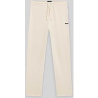 BOSS Regular Fit Sweatpants aus Baumwoll-Mix in Offwhite, Größe XXL von Boss