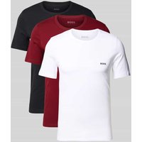 BOSS Regular Fit T-Shirt Set aus reiner Baumwolle im 3er-Pack in Rot, Größe XL von Boss