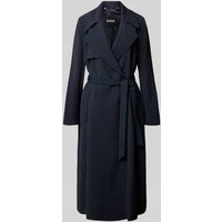 BOSS Regular Fit Trenchcoat mit Bindegürtel in Marine, Größe 32 von Boss