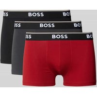 BOSS Regular Fit Trunks aus Baumwoll-Mix im 3er-Pack in Rot, Größe L von Boss
