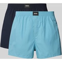 BOSS Regular Fit Trunks in Premiumqualität im 2er-Pack in Aqua, Größe M von Boss