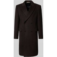 BOSS Regular Fit Wollmantel aus Alpaka-Mix Modell 'HYDE-DB-PEAK-254' in Dunkelbraun, Größe 50 von Boss