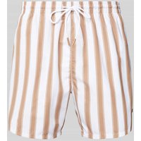 BOSS Relaxed Fit Badeshorts mit Label-Badge Modell 'Piranha' in Beige, Größe XXL von Boss