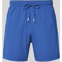 BOSS Relaxed Fit Badeshorts mit Label-Print Modell 'Iconic' in Royal, Größe L von Boss