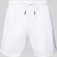 BOSS Relaxed Fit Badeshorts mit Label-Print Modell 'Iconic' in Weiss, Größe M von Boss