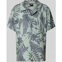 BOSS Relaxed Fit Freizeithemd aus Viskose mit Resortkragen in Gruen, Größe XL von Boss