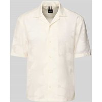 BOSS Relaxed Fit Freizeithemd mit Resortkragen Modell 'LARS' in Weiss, Größe XL von Boss