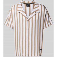 BOSS Relaxed Fit Freizeithemd mit Resortkragen in Beige, Größe XXL von Boss