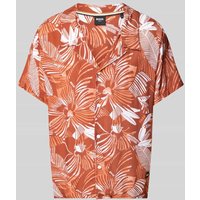 BOSS Relaxed Fit Freizeithemd mit Resortkragen in Orange, Größe XXL von Boss