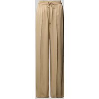 BOSS Relaxed Fit Hose aus Satin Modell TAVATI' in Beige, Größe 40 von Boss