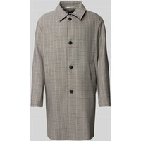 BOSS Relaxed Fit Mantel mit Karo-Muster Modell 'C-CLARK-253' in Beige, Größe 48 von Boss