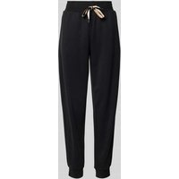 BOSS Relaxed Fit Sweatpants mit Tunnelzug Modell 'STRIPE' in Black, Größe S von Boss