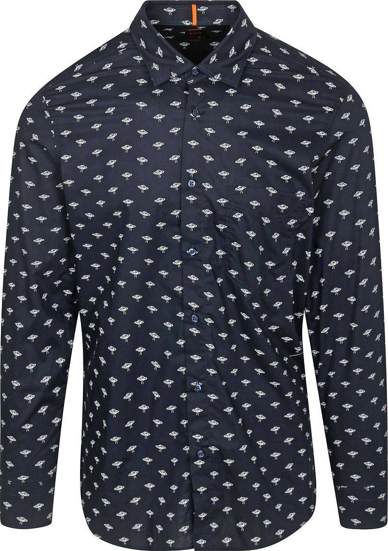 BOSS Remiton Hemd Navy - Größe L von Boss