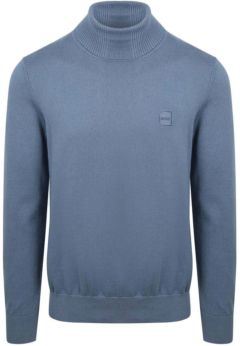 BOSS Rollkragenpullover Akiro Open Blau - Größe 3XL von Boss