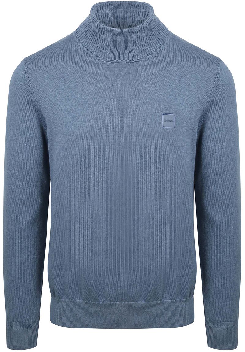 BOSS Rollkragenpullover Akiro Open Blau - Größe XL von Boss